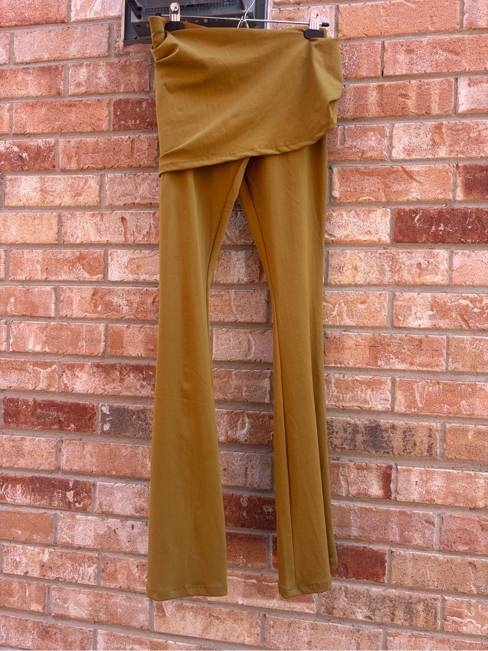 Zara Fold-Over Waist Flared Pants - stretch!!